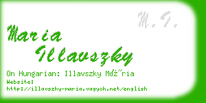 maria illavszky business card